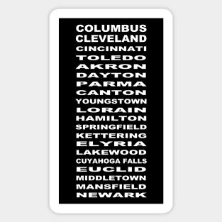 Ohio Cities Bus Roll Sticker